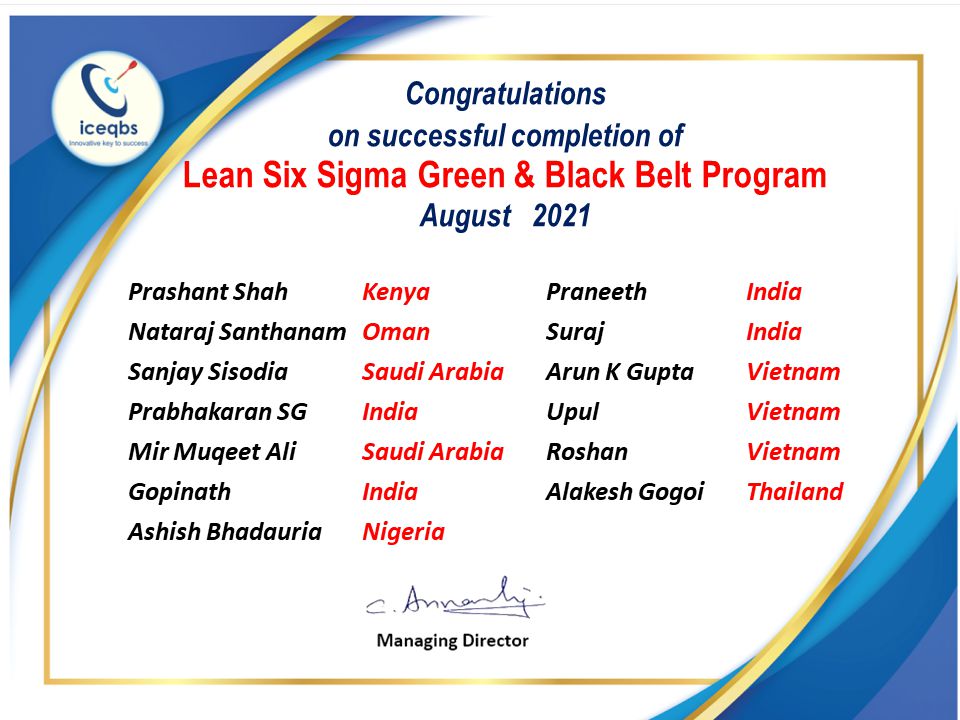 Lean Six Sigma Black Belt Practice Test in India